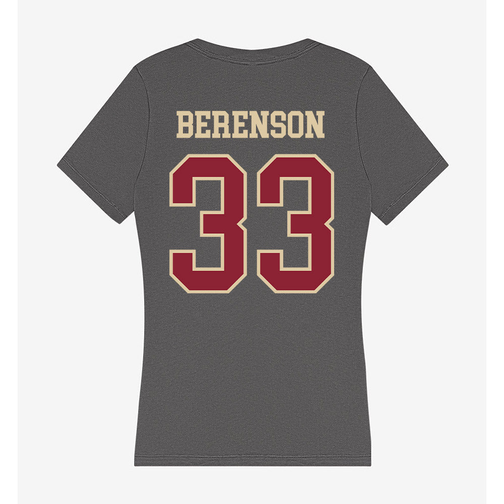 Boston College - NCAA Baseball : Logan Berenson - Women's V-Neck T-Shirt-1