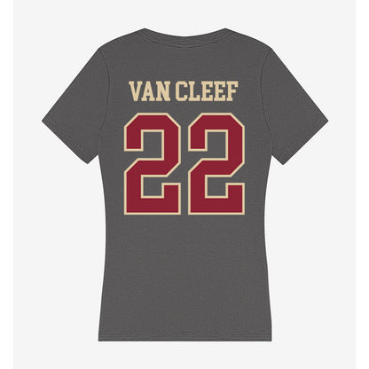 Boston College - NCAA Softball : Emily Van Cleef - Women's V-Neck T-Shirt-1