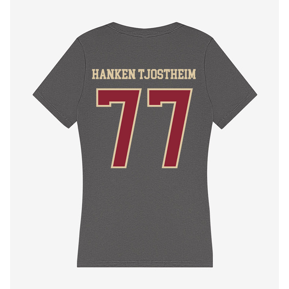 Boston College - NCAA Men's Soccer : Johannes Hanken Tjostheim - Women's V-Neck T-Shirt-1