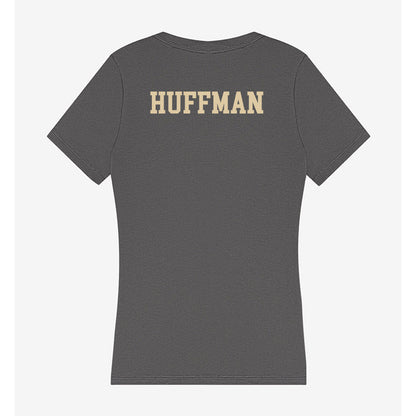 Boston College - NCAA Men's Swimming & Diving : Benjamin Huffman - Women's V-Neck T-Shirt-1