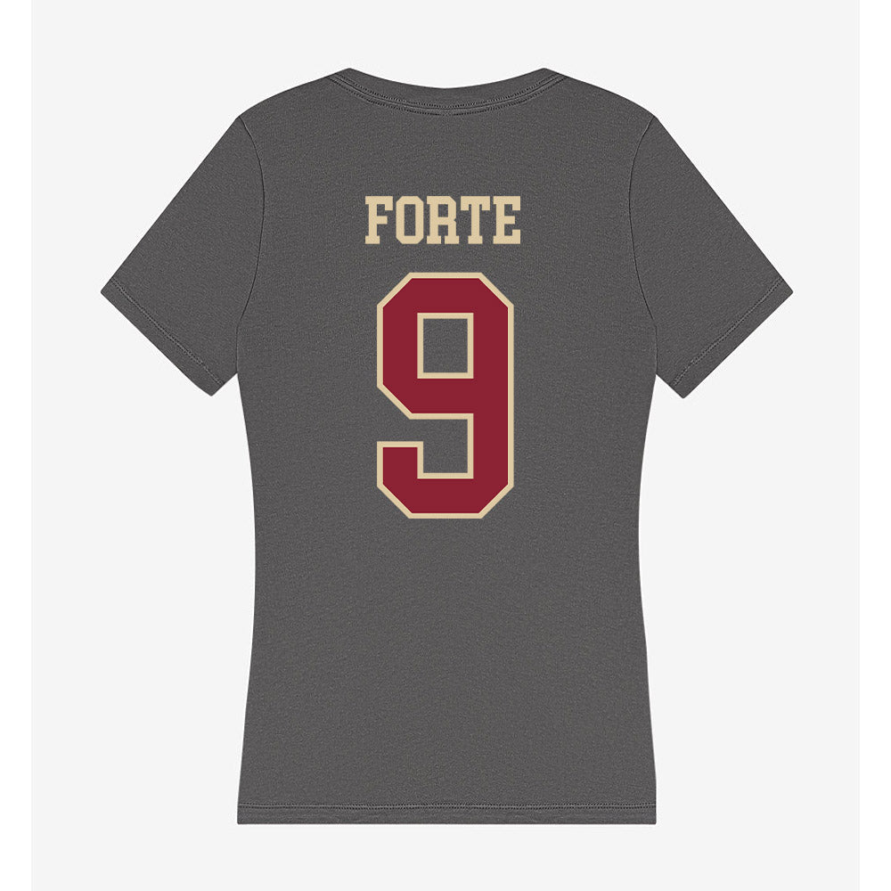 Boston College - NCAA Men's Basketball : Chase Forte - Women's V-Neck T-Shirt-1