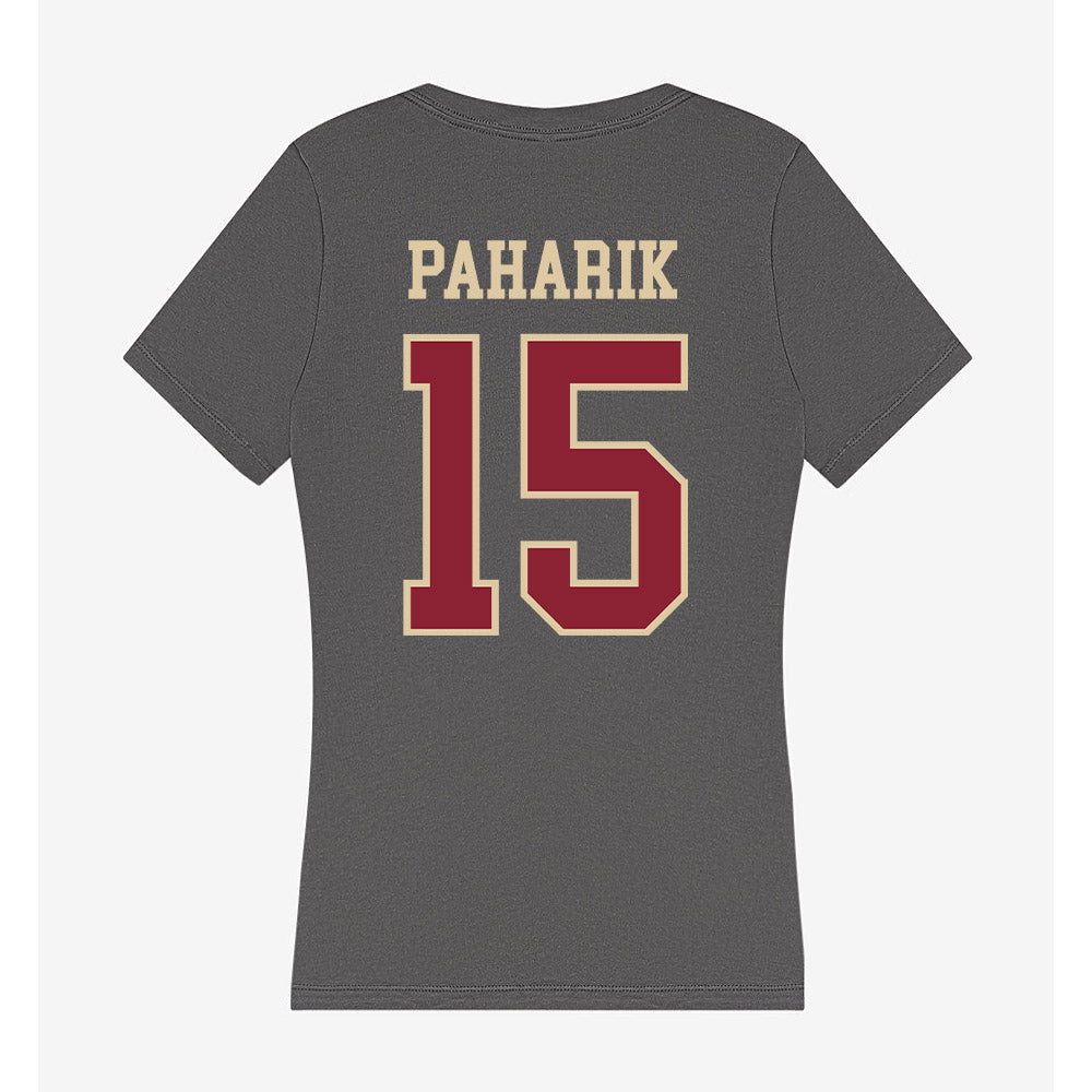 Boston College - NCAA Softball : Holly Paharik - Women's V-Neck T-Shirt-1