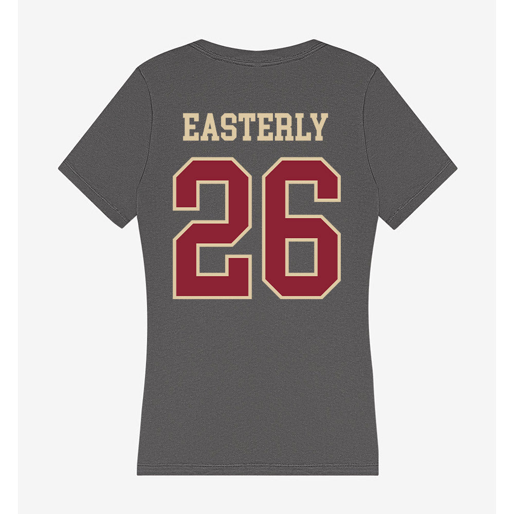 Boston College - NCAA Women's Soccer : Emmy Easterly - Women's V-Neck T-Shirt-1