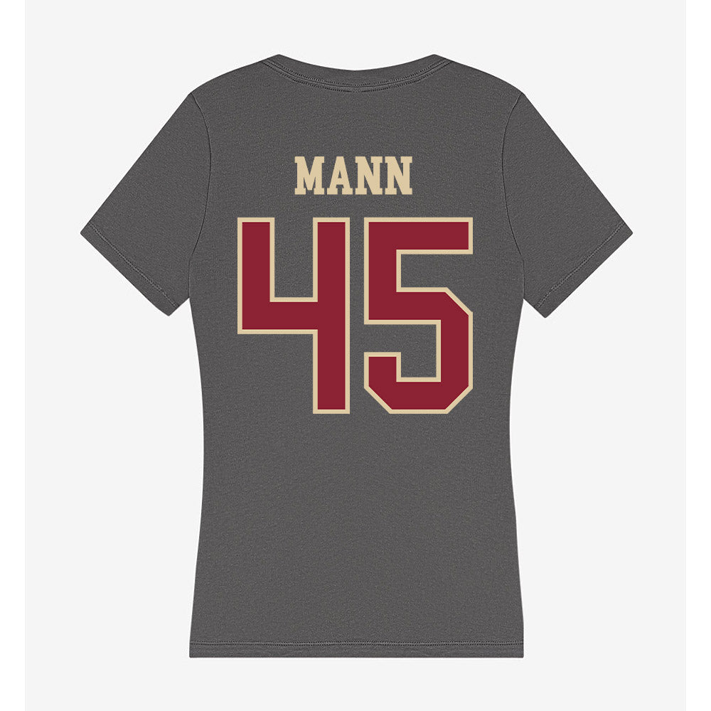 Boston College - NCAA Football : Ben Mann - Women's V-Neck T-Shirt-1