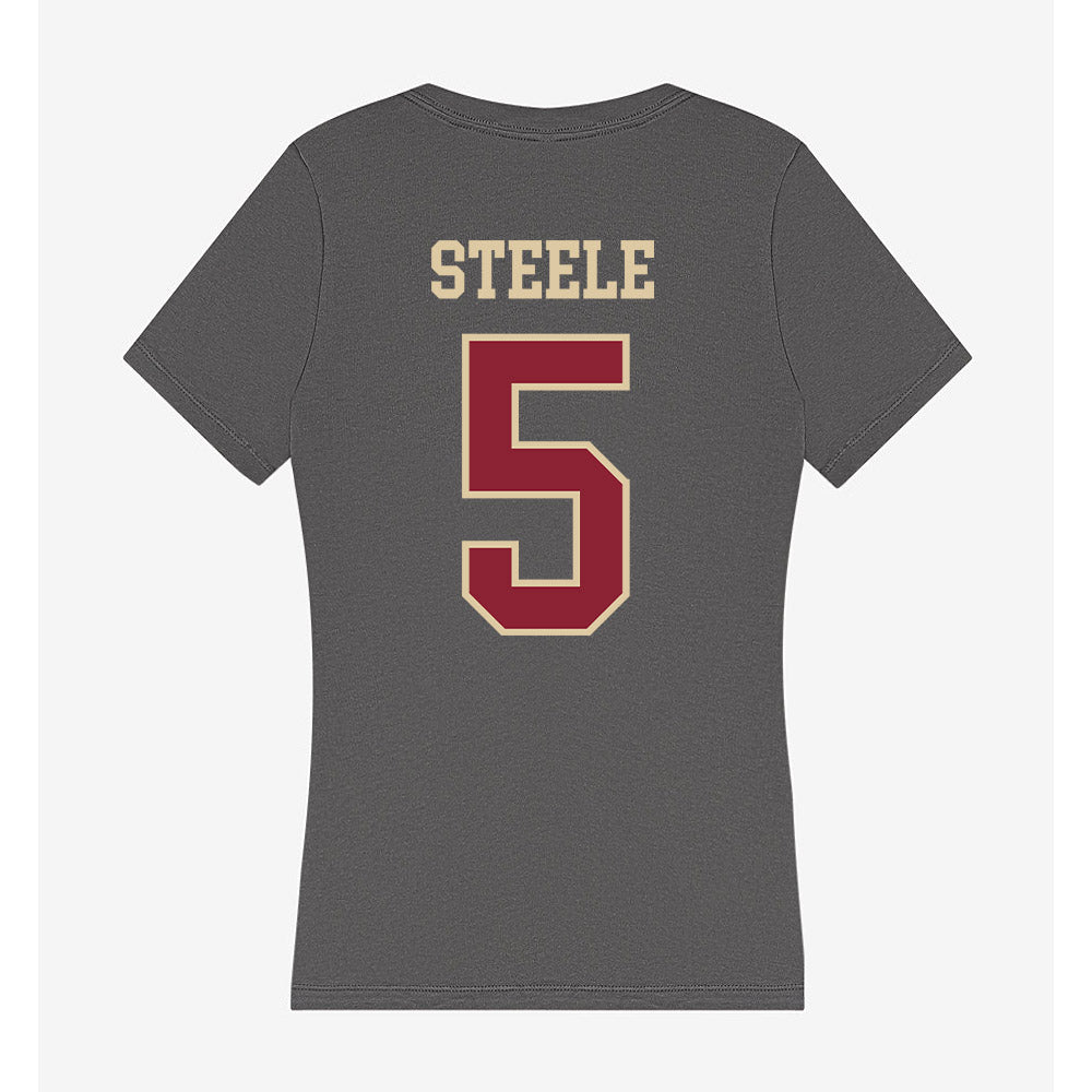 Boston College - NCAA Football : Bryce Steele - Women's V-Neck T-Shirt-1