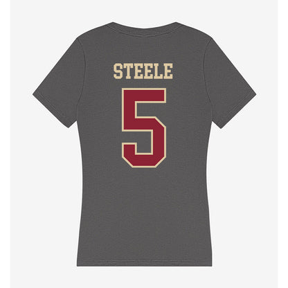 Boston College - NCAA Football : Bryce Steele - Women's V-Neck T-Shirt-1