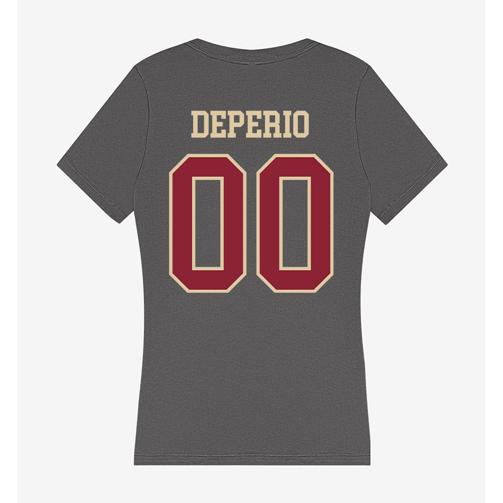 Boston College - NCAA Softball : Kaeliana DePerio - Women's V-Neck T-Shirt-1