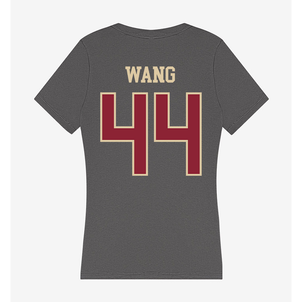 Boston College - NCAA Baseball : Nick Wang - Women's V-Neck T-Shirt-1