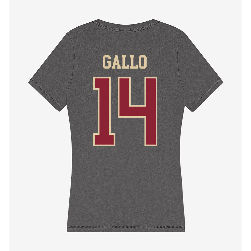 Boston College - NCAA Baseball : Luke Gallo - Women's V-Neck T-Shirt-1
