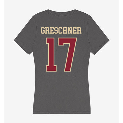 Boston College - NCAA Men's Tennis : Matvey Greschner - Women's V-Neck T-Shirt-1