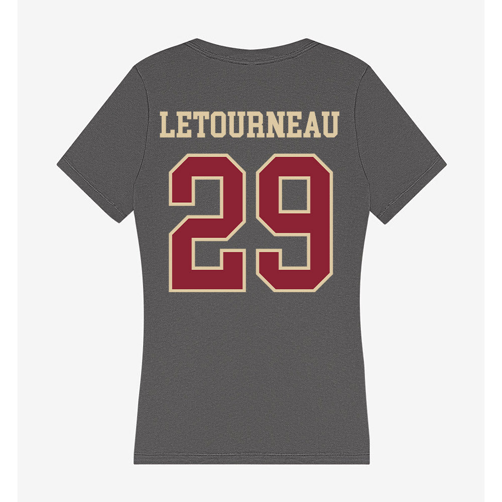 Boston College - NCAA Men's Ice Hockey : Dean Letourneau - Women's V-Neck T-Shirt-1