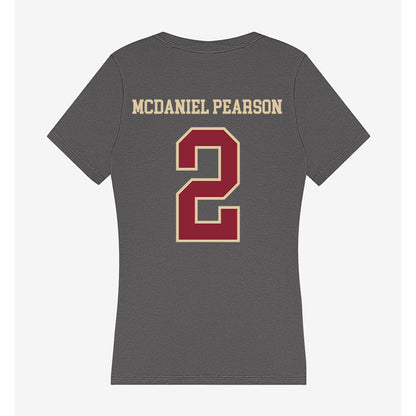 Boston College - NCAA Women's Basketball : Teionni McDaniel Pearson - Women's V-Neck T-Shirt-1