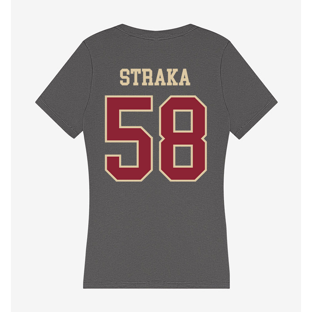 Boston College - NCAA Football : Will Straka - Women's V-Neck T-Shirt-1