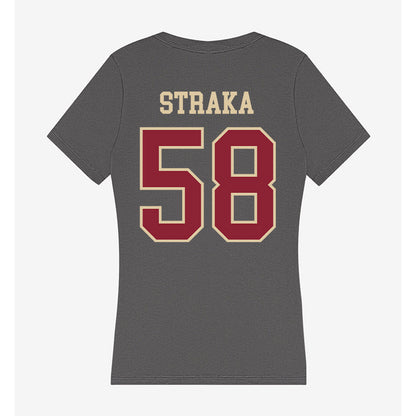 Boston College - NCAA Football : Will Straka - Women's V-Neck T-Shirt-1