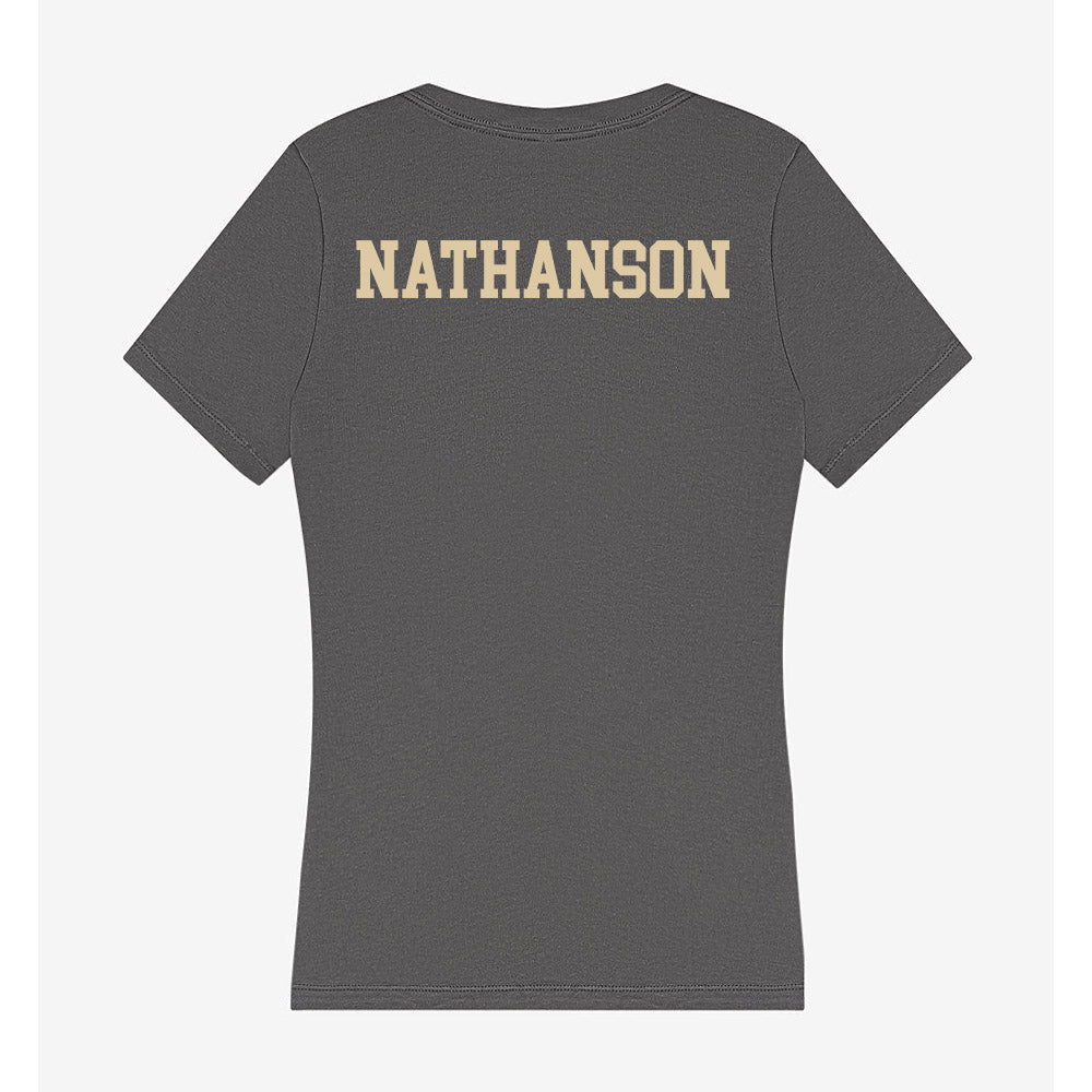 Boston College - NCAA Men's Swimming & Diving : Jonah Nathanson - Women's V-Neck T-Shirt-1