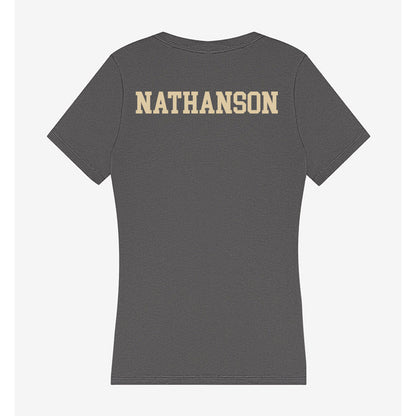 Boston College - NCAA Men's Swimming & Diving : Jonah Nathanson - Women's V-Neck T-Shirt-1