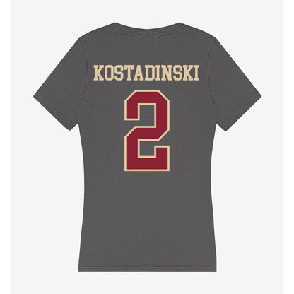 Boston College - NCAA Men's Ice Hockey : Kristian Kostadinski - Women's V-Neck T-Shirt-1