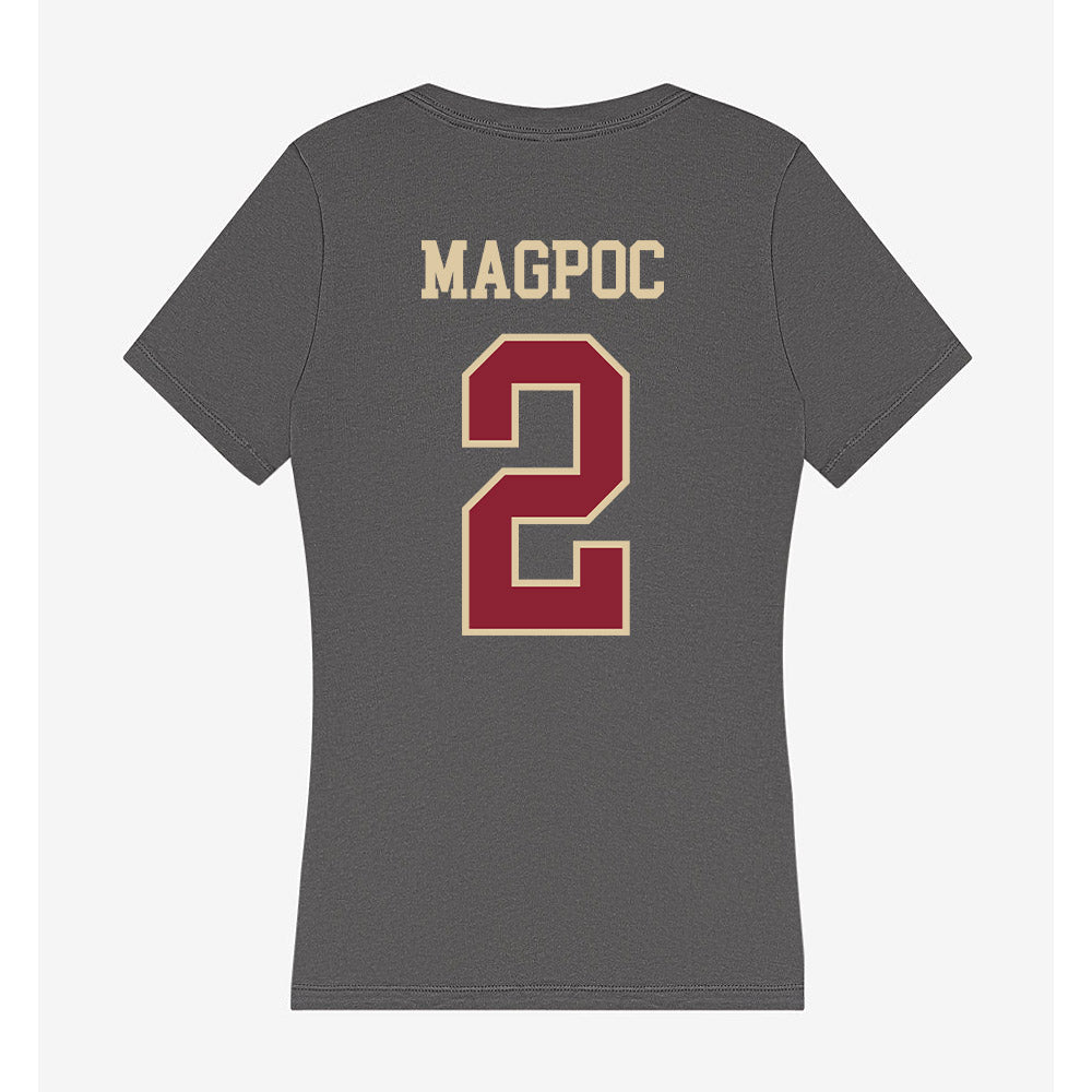 Boston College - NCAA Baseball : Adam Magpoc - Women's V-Neck T-Shirt-1