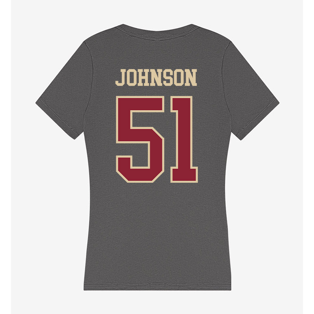 Boston College - NCAA Football : Amir Johnson - Women's V-Neck T-Shirt-1