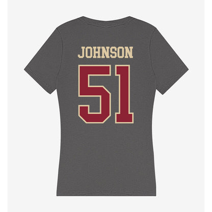 Boston College - NCAA Football : Amir Johnson - Women's V-Neck T-Shirt-1