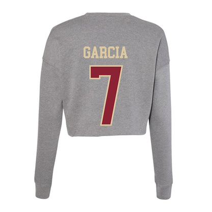 Boston College - NCAA Baseball : Esteban Garcia - Women's Cropped Crew Fleece-1