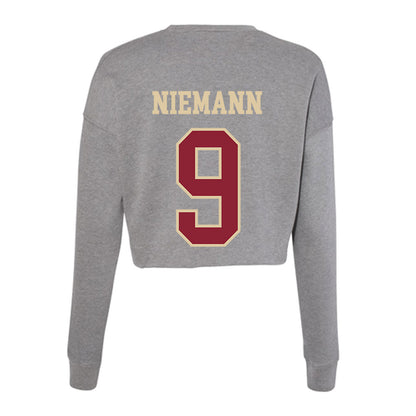 Boston College - NCAA Women's Ice Hockey : Maude Niemann - Women's Cropped Crew Fleece-1