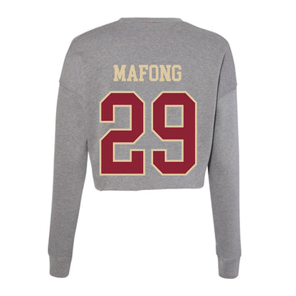 Boston College - NCAA Men's Soccer : Dylan Mafong - Women's Cropped Crew Fleece-1