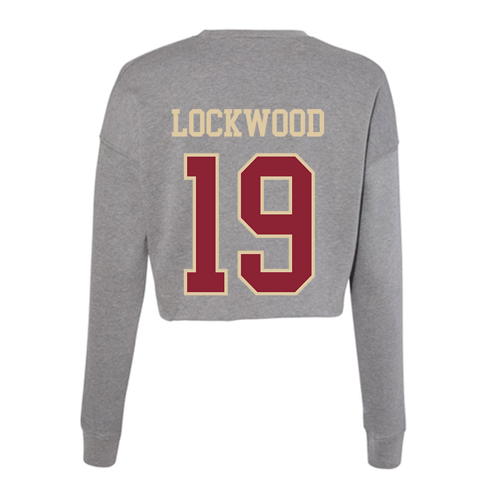 Boston College - NCAA Football : Ty Lockwood - Women's Cropped Crew Fleece-1