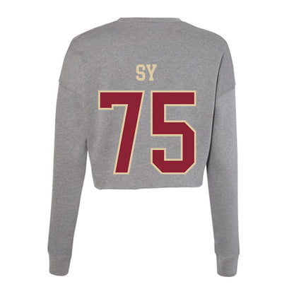 Boston College - NCAA Football : Pape Sy - Women's Cropped Crew Fleece-1