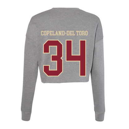 Boston College - NCAA Men's Soccer : Bryce Copeland-Del Toro - Women's Cropped Crew Fleece-1