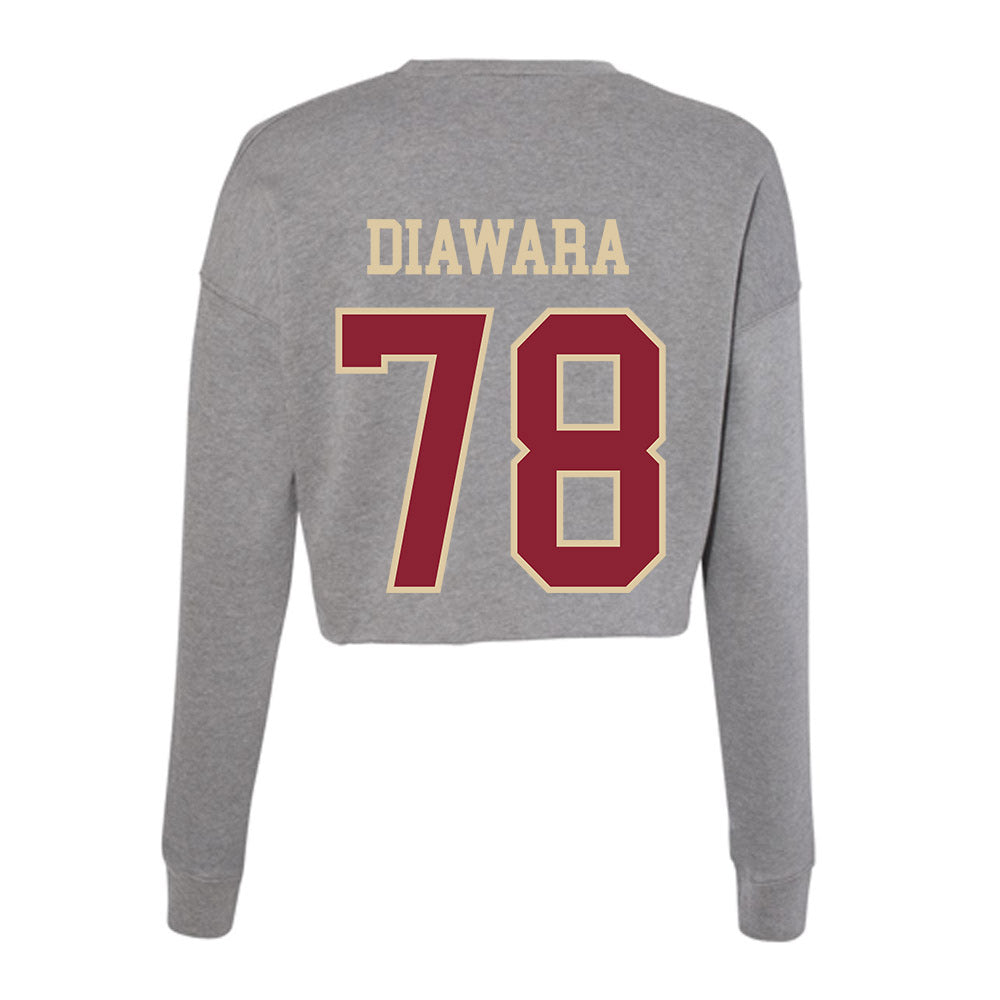 Boston College - NCAA Football : Souleye Diawara - Women's Cropped Crew Fleece-1