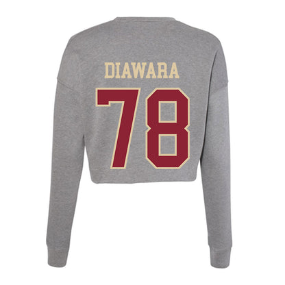 Boston College - NCAA Football : Souleye Diawara - Women's Cropped Crew Fleece-1