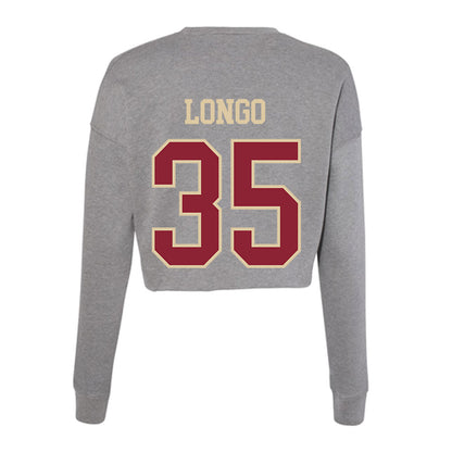 Boston College - NCAA Football : Tim Longo - Women's Cropped Crew Fleece-1