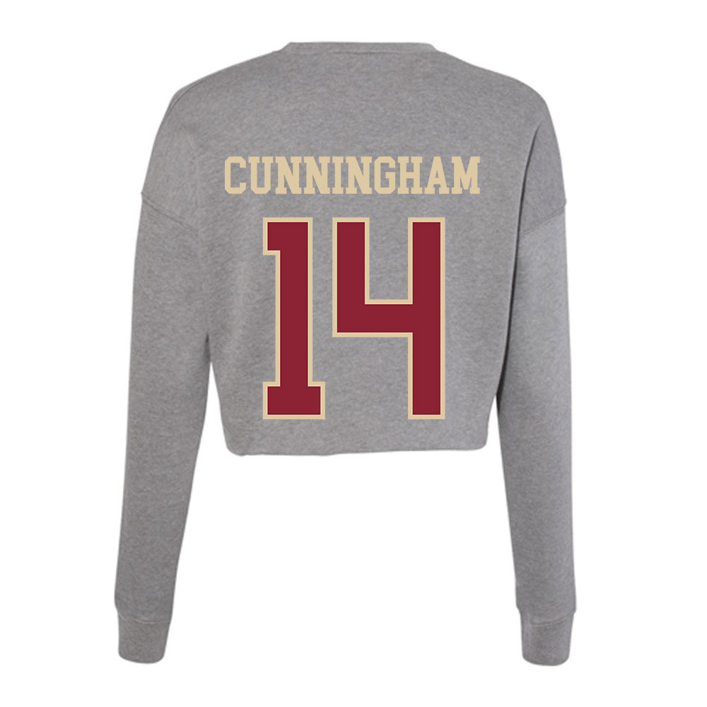 Boston College - NCAA Football : Ashton Cunningham - Women's Cropped Crew Fleece-1