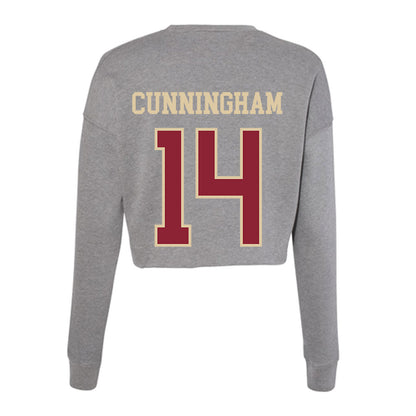 Boston College - NCAA Football : Ashton Cunningham - Women's Cropped Crew Fleece-1