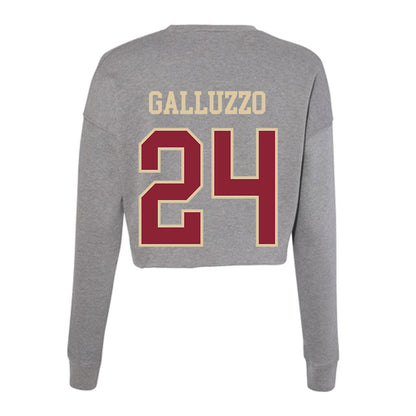 Boston College - NCAA Men's Soccer : Devon Galluzzo - Women's Cropped Crew Fleece-1