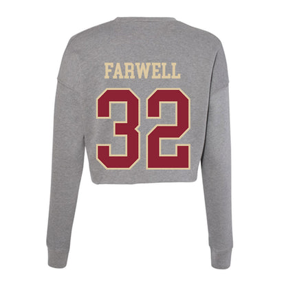 Boston College - NCAA Men's Soccer : Aidan Farwell - Women's Cropped Crew Fleece-1