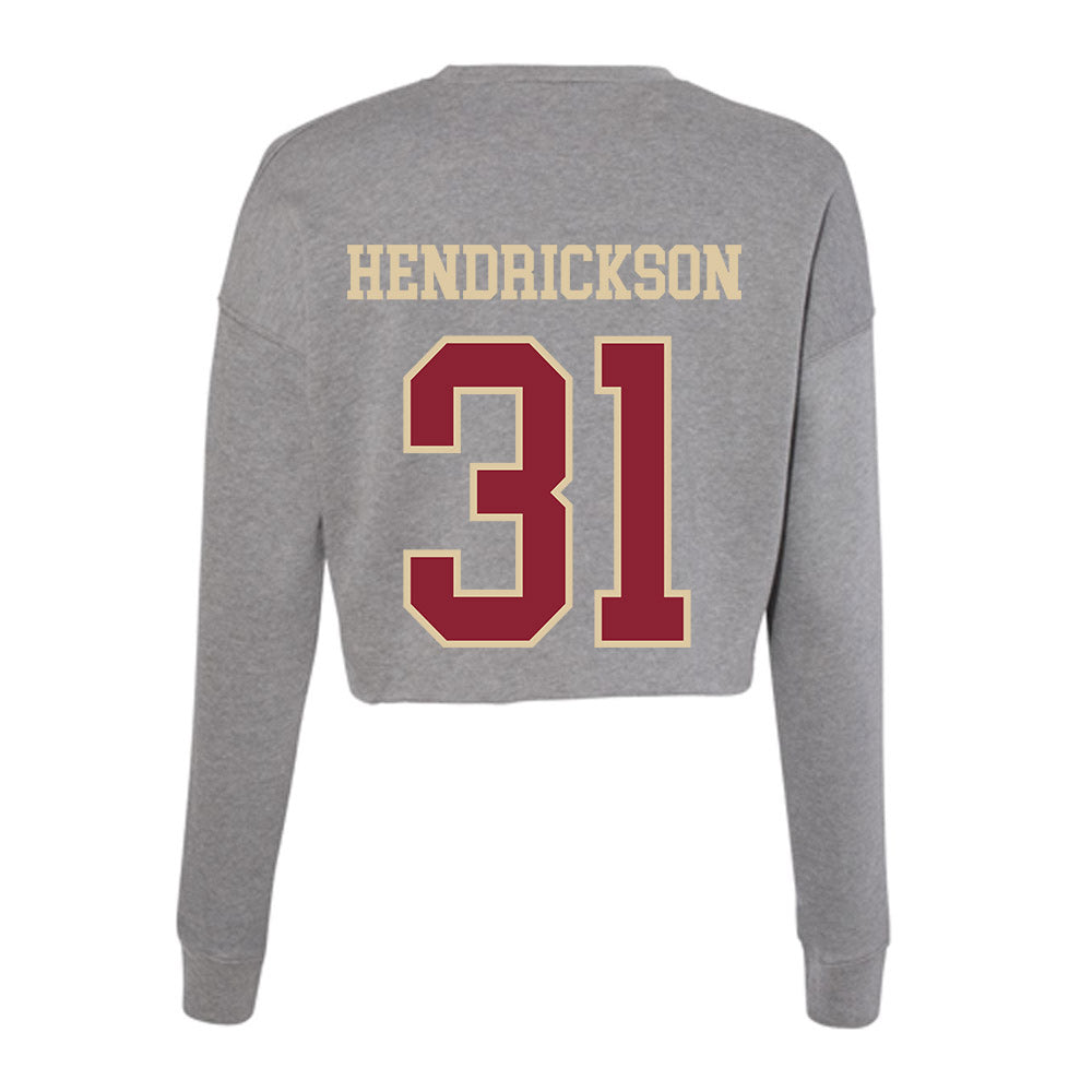 Boston College - NCAA Baseball : Carter Hendrickson - Women's Cropped Crew Fleece-1