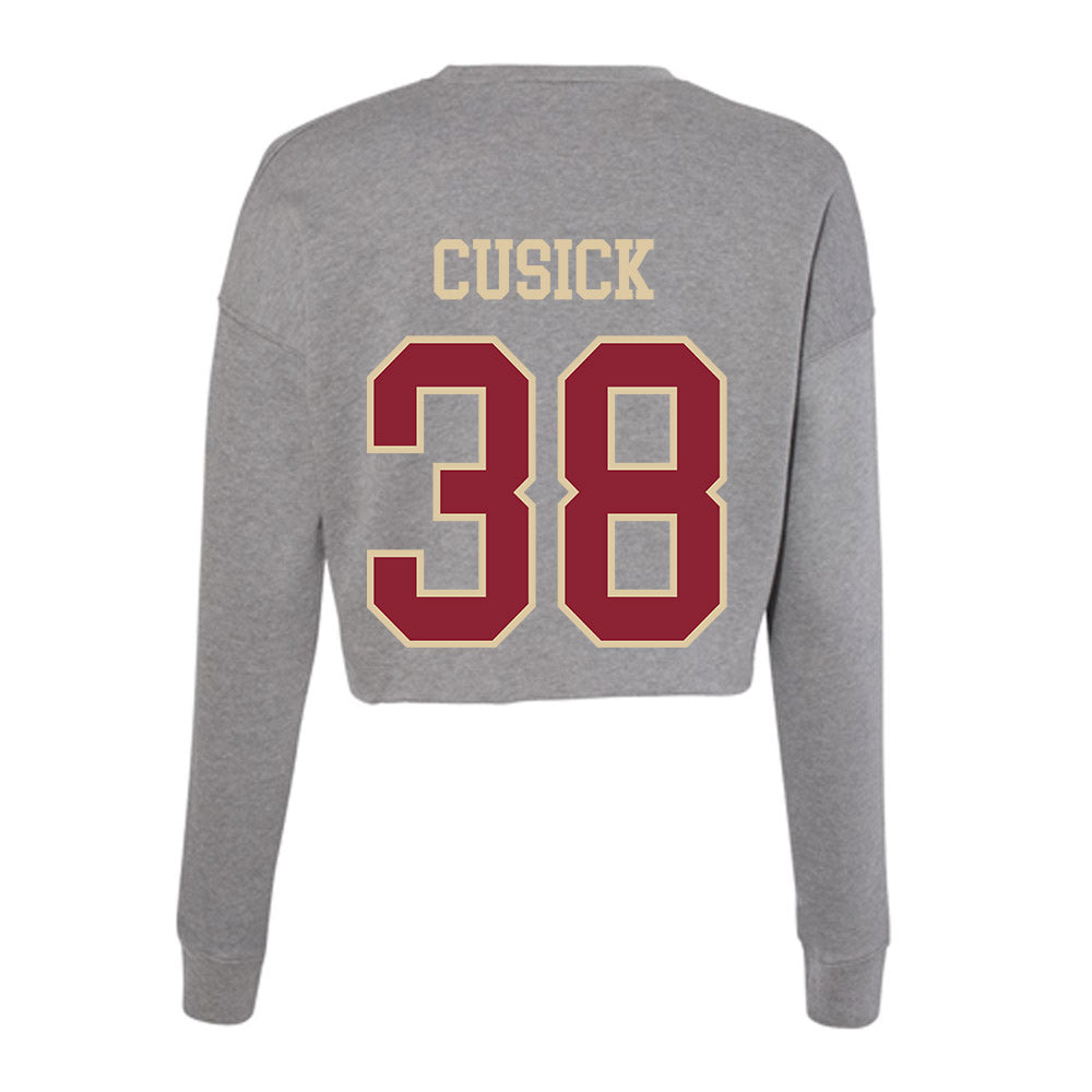 Boston College - NCAA Football : Tommy Cusick - Women's Cropped Crew Fleece-1