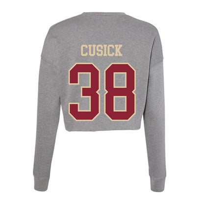 Boston College - NCAA Football : Tommy Cusick - Women's Cropped Crew Fleece-1