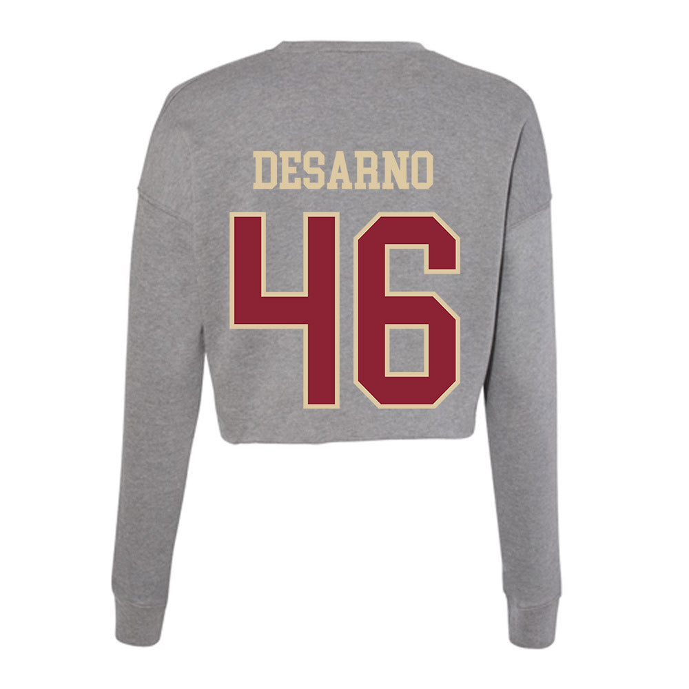 Boston College - NCAA Football : Dominic DeSarno - Women's Cropped Crew Fleece-1