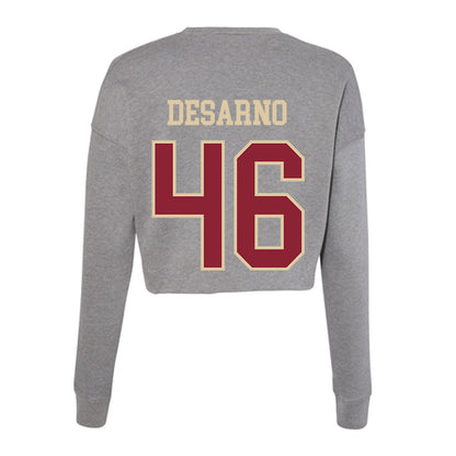 Boston College - NCAA Football : Dominic DeSarno - Women's Cropped Crew Fleece-1