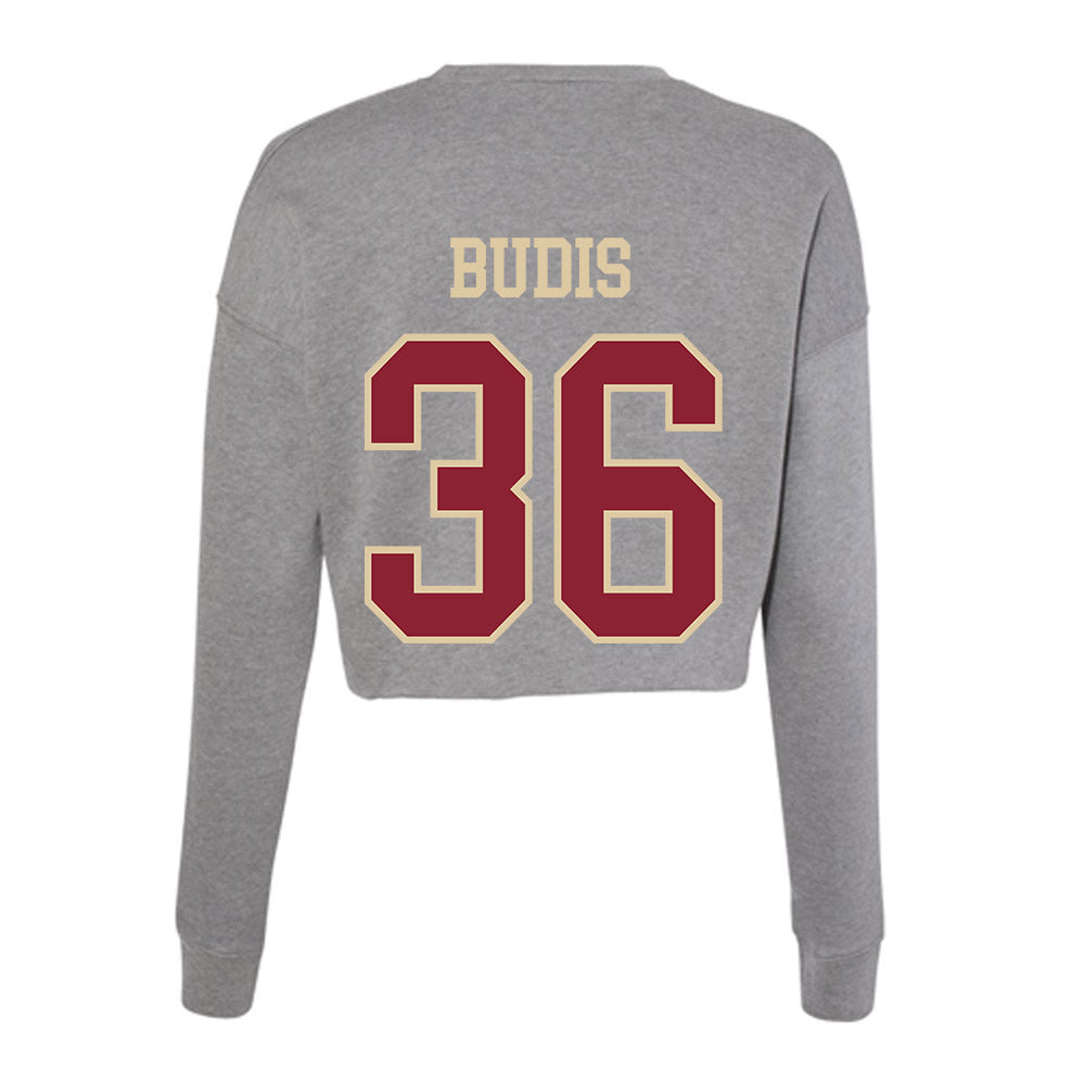 Boston College - NCAA Baseball : Sean Budis - Women's Cropped Crew Fleece-1