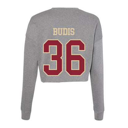 Boston College - NCAA Baseball : Sean Budis - Women's Cropped Crew Fleece-1