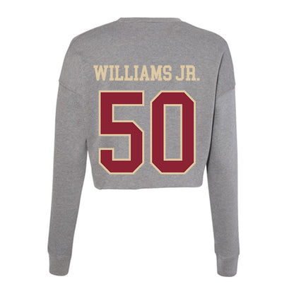Boston College - NCAA Football : Denzil Williams Jr. - Women's Cropped Crew Fleece-1
