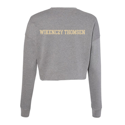 Boston College - NCAA Men's Cross Country : Sebastian Wikenczy Thomsen - Women's Cropped Crew Fleece-1