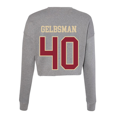 Boston College - NCAA Baseball : Aidan Gelbsman - Women's Cropped Crew Fleece-1
