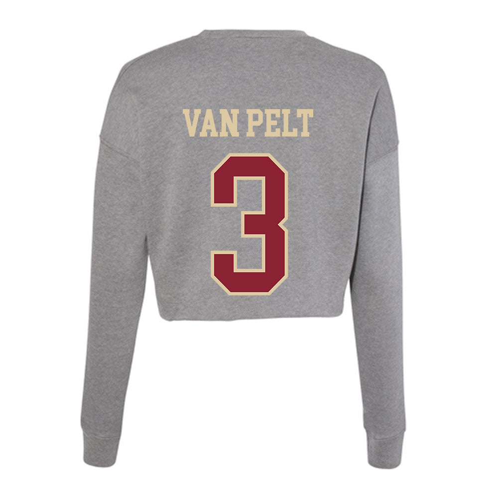 Boston College - NCAA Women's Soccer : Delaney Van Pelt - Women's Cropped Crew Fleece-1
