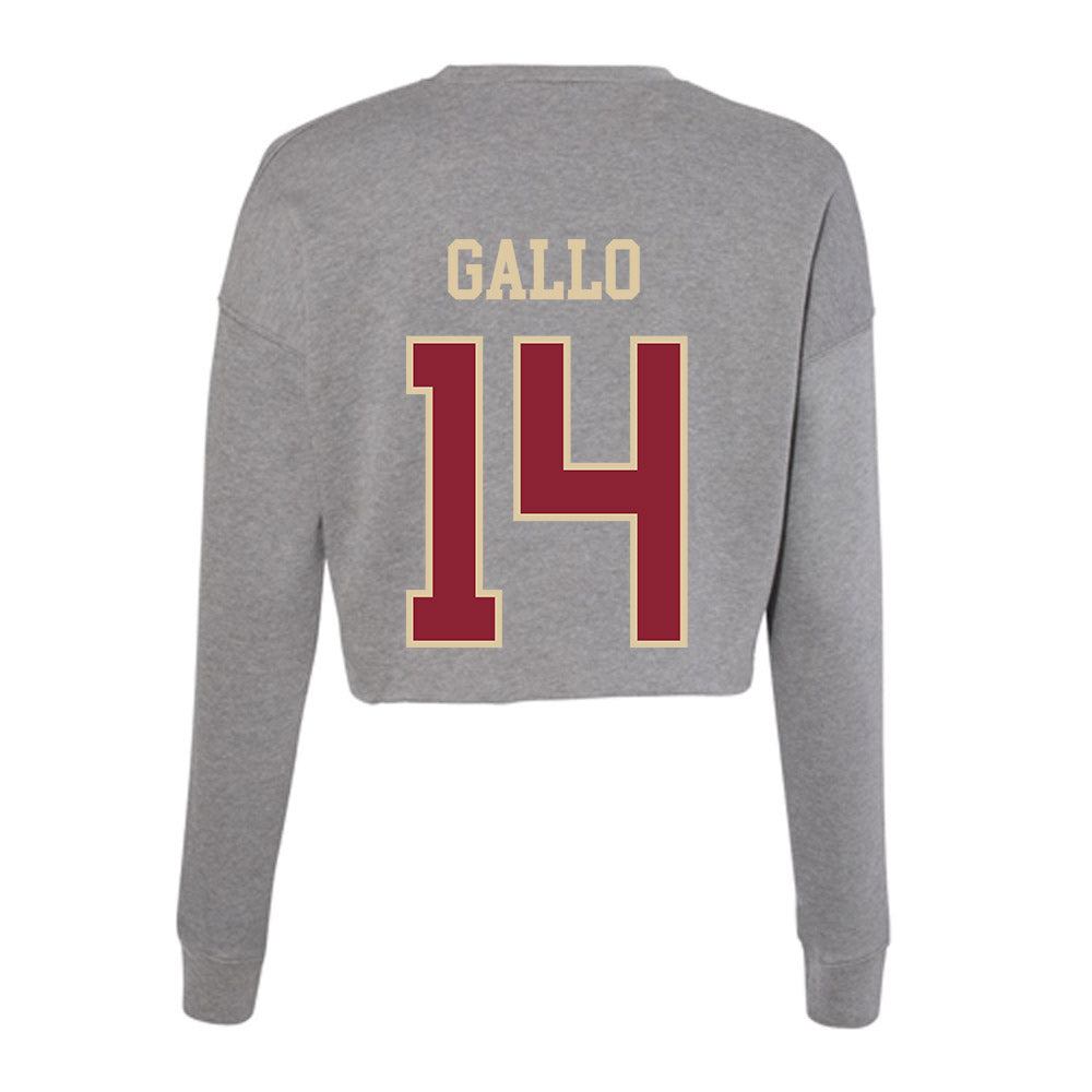 Boston College - NCAA Baseball : Luke Gallo - Women's Cropped Crew Fleece-1