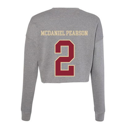 Boston College - NCAA Women's Basketball : Teionni McDaniel Pearson - Women's Cropped Crew Fleece-1